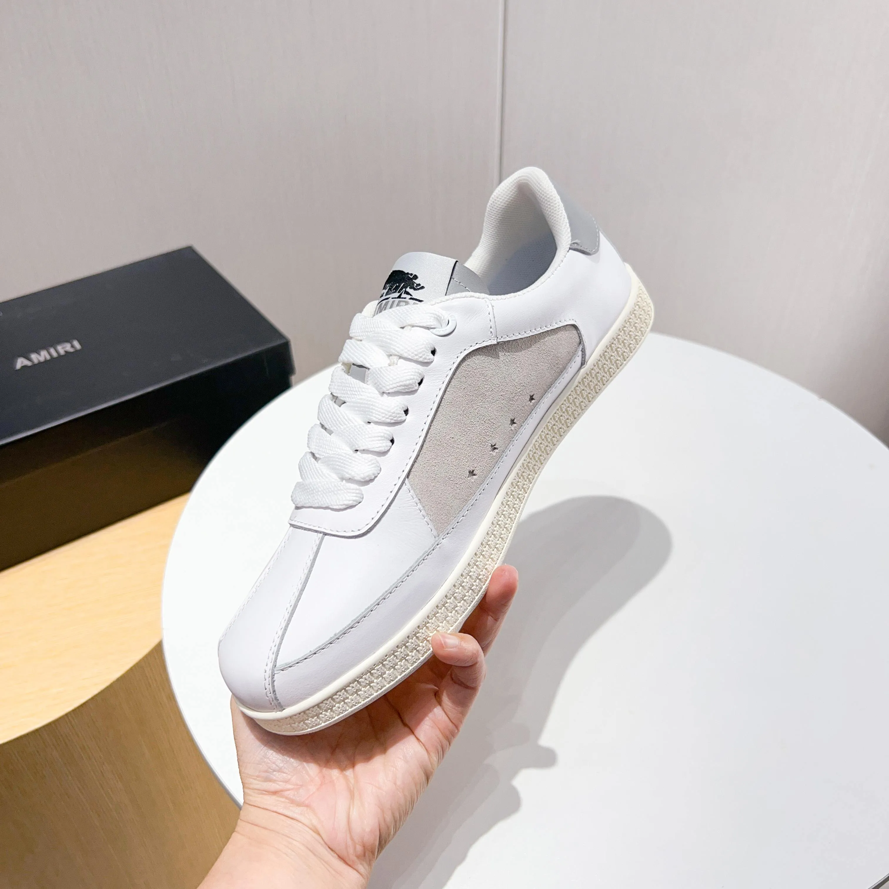 Men's shoes 💰420 [New style] 🌲🌲Balmain - New Amiri trendy shoes, low-top casual sports shoes, the same style as celebrities, made of selected pebbled cowhide and frosted cowhide, original outsole, comfortable on the feet, high-end workmanship, welcome to buy. Size: 39-45 (46 customized)
